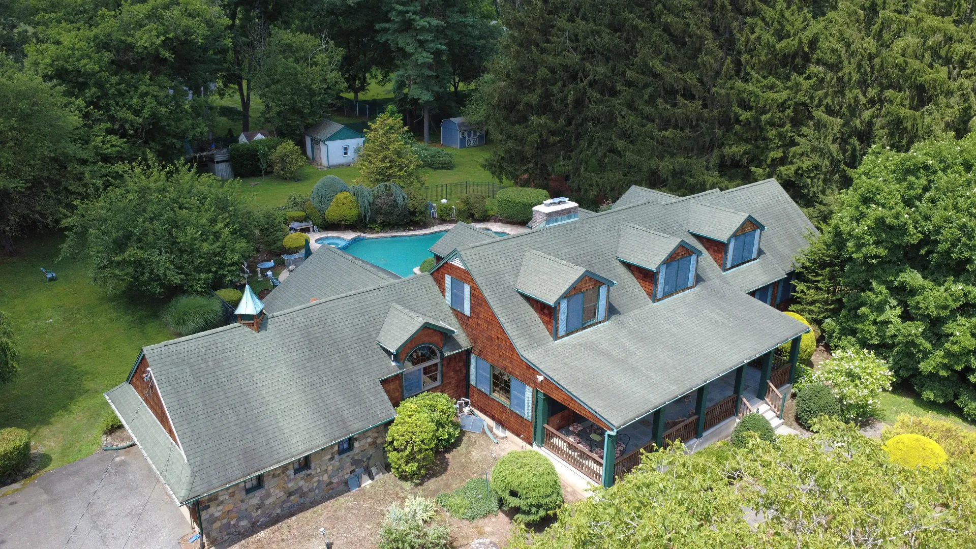 Aerial view of a residential property in New Jersey